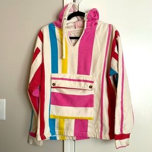 Striped Sweatshirt with hood and pocket